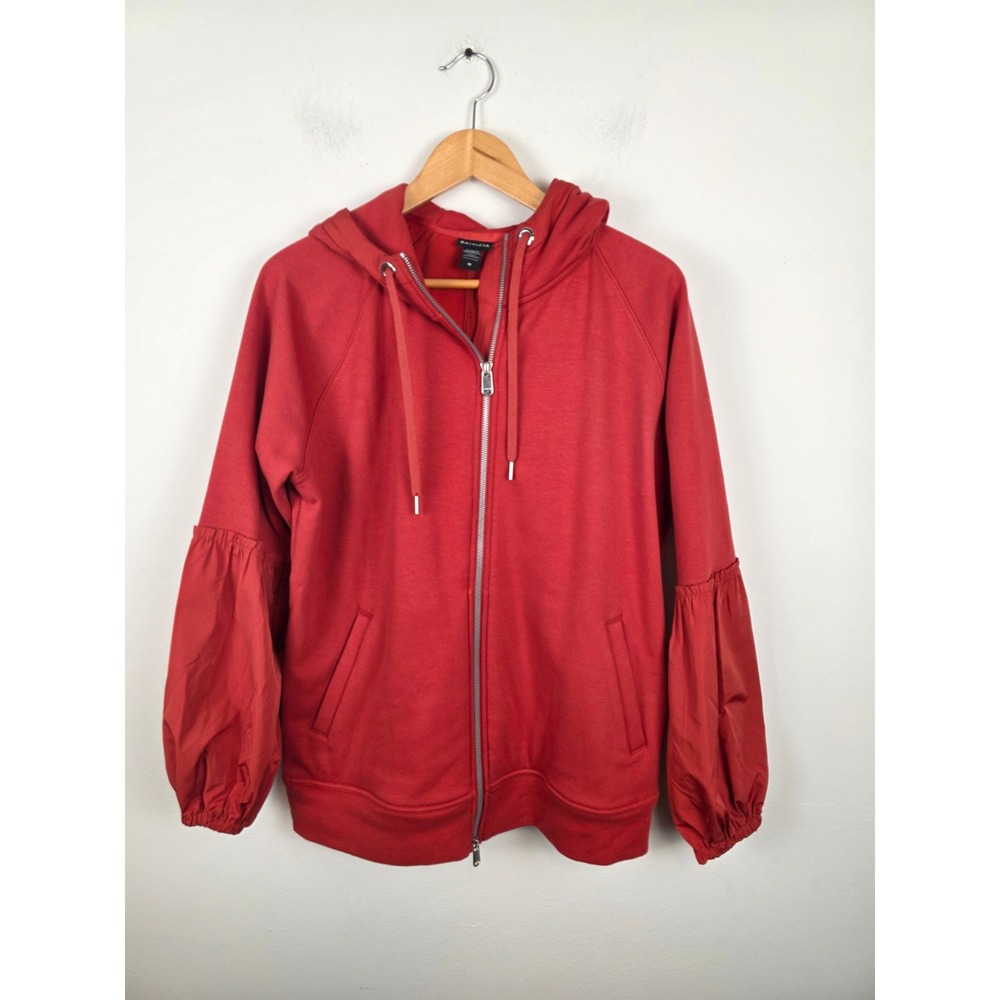 Athleta On My Way Triumph Hoodie Jacket Red Full Zip Women's Size Medium